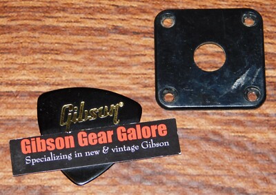 Gibson Les Paul Jackplate Black Output Relic Guitar Parts Cover Custom Project