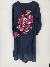 Ego Size Small kurta sana Safinaz Blue Emboidered pakistani shalwar kameez NWOT