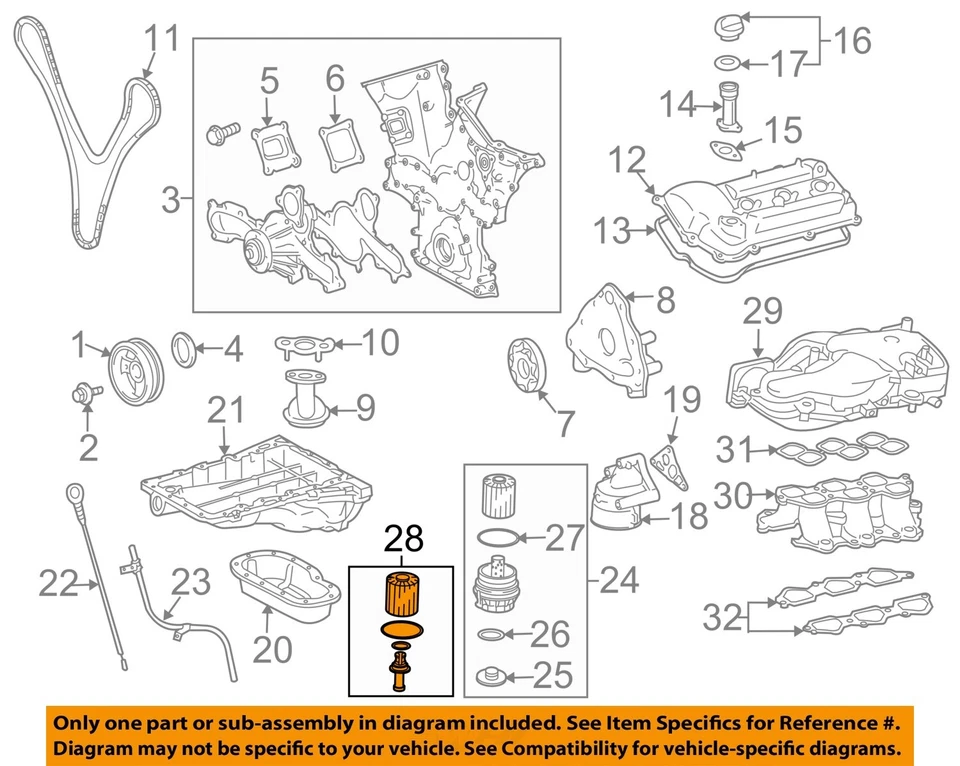 TOYOTA OEM 05-20 4Runner Engine Oil Filter 04152YZZA5 CASE OF (10) Foto 4 de 4