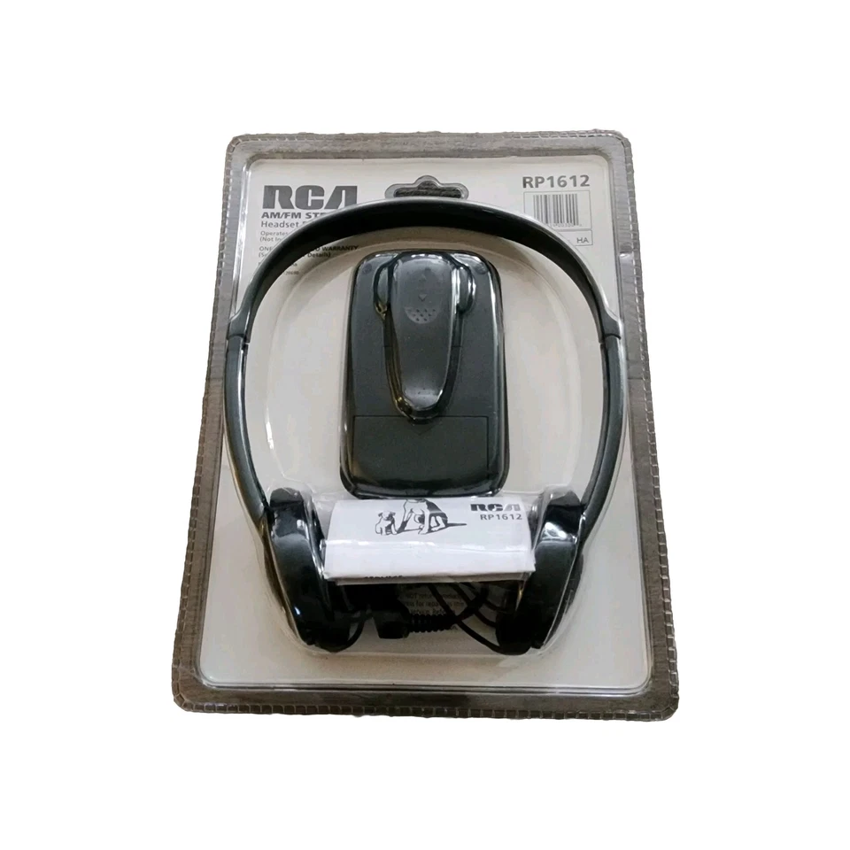 RCA RP1612 AM/FM Stereo Headset Radio Detachable Belt Clip Lightweight Headphone - Image 2 of 2