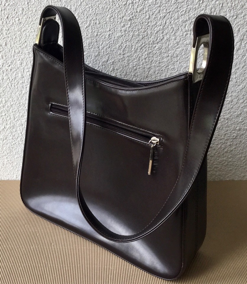 Sac à Main Noir Porté épaule - Marque DUOLYNX, Simili Cuir - État Comme Neuf (occasion)