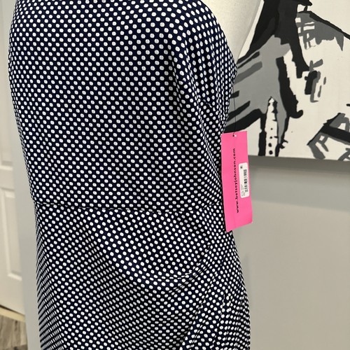 Betsey Johnson T-length Polka Dot Ruched Dress Size 14 NWT! - Picture 2 of 5