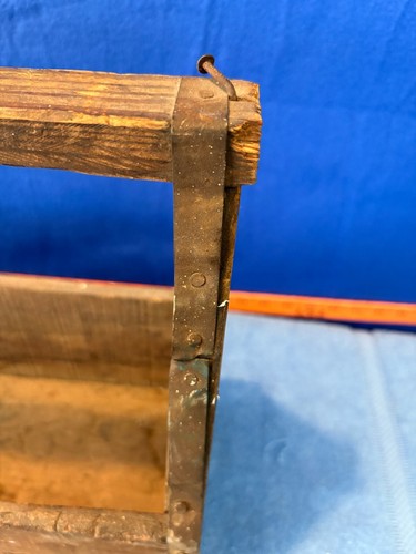 Antique Primitive Carpenters Wooden Tool Box Caddy - Picture 7 of 22