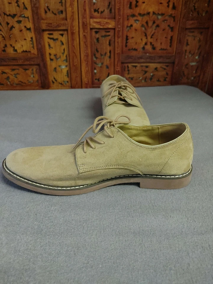 Sapatos Oxfords Masculinos 'Buck Shoe' Camurça Falsa Cáqui-Castanho-Marrom OLD NAVY TAMANHO 10 - Imagem 4 de 4