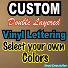 Custom 2-Color Outline Two Tone  Decal  Contour  Personalized Vinyl Sticker Car