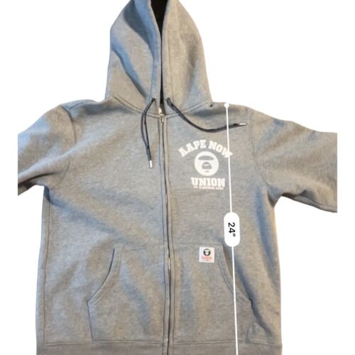 Felpa con cappuccio e zip intera AAPE by A Bathing Ape Universe grigio XL - Foto 4 di 15