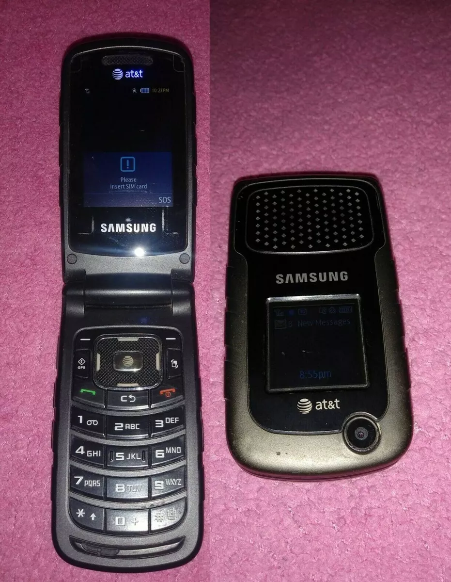Unlocked Samsung Rugby II SGH A847 BLK GSM AT T Cell flip Phone 3G