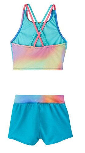Nike Spectrum Spiderback 2-pc Tank Shorts Swimsuit YOUTH GIRLS SZ SMALL ZP-3916 - Picture 2 of 3