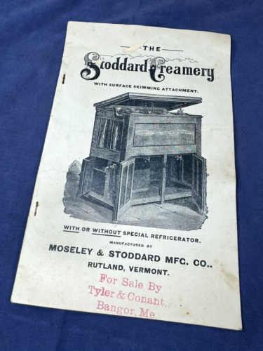 C.1895 Stoddard Creamery Ad Booklet, Butter Churns & Accessories - Rutland, VT - Picture 1 of 10