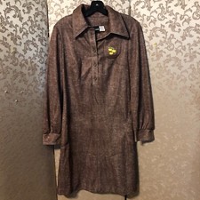 Straight Lane Vintage Brown Embroidered Shift Dress Size 18 RUNS SMALLER 8 10