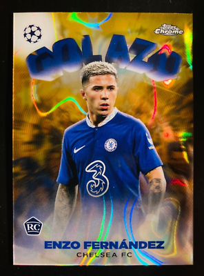 22-23 Topps Chrome ENZO GOLD LAVA 直筆サイン Enzo Fernandez 2022 Topps Chrome UEFA Club Competitions #CA-EF