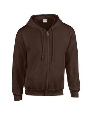 Felpa Con Cappuccio Gildan 18600 Uomo Taglia Larga Zip Intera Cotone Poliestere