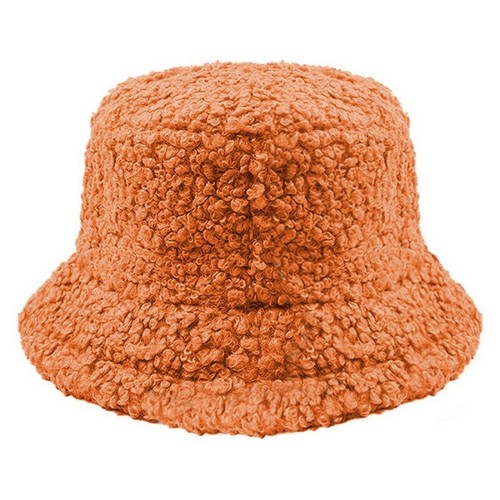 Women Fluffy Plush Bucket Hat Ladies Solid Warm Faux Fur Fisherman Cap Winter QT - Picture 5 of 9