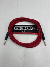 QTY 4 Strukture Woven Instrument Cable SC10RD Red 1/4"-10' Heavy Duty