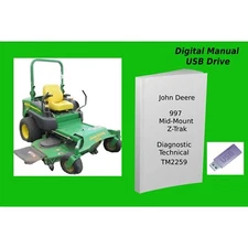 John Deere 997 Mid-Mount ZTrak Diagnostic Repair Technical Manual See Desc.