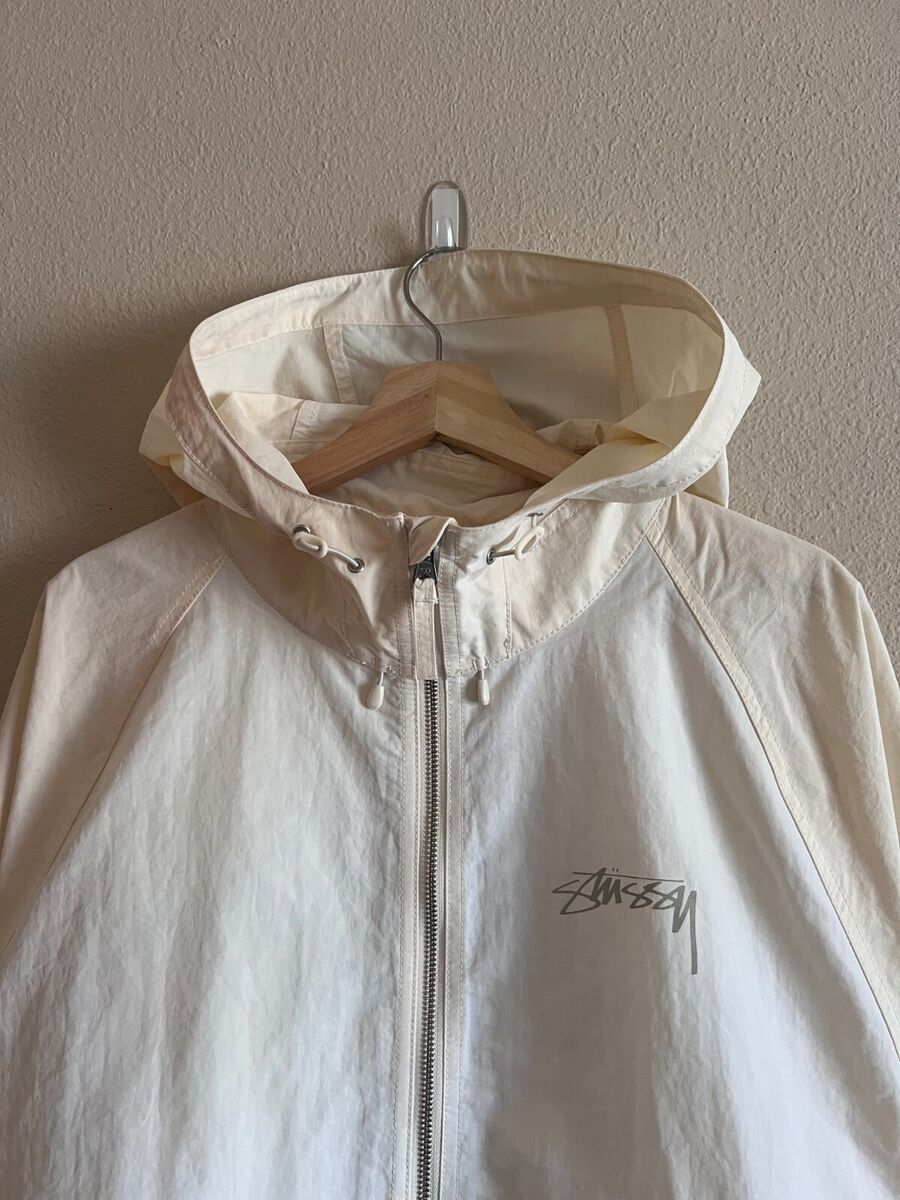 Stussy Beach Shell Jacket - Size XL - Wave Dye Bone White Stussy Beach Shell Jacket - Size XL - Wave Dye Bone White