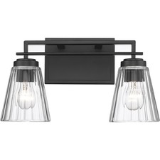 Z-Lite 823-2V-MB Lyna 2 Light 16 inch Matte Black Vanity Wall Light