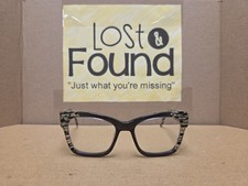 L.A.M.B. LAMB LA037 B.42 BLACK TAN PRINT FRAMES EYEGLASSES 52-18 SEE PICS