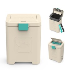 Pet Waste Station, Heavy Duty Outdoor Dog Poop Trash Can with Carbon Air Filter