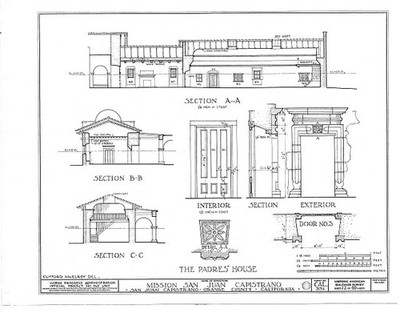San Juan Capistrano CA 1900s Mission San Juan Capistrano Padres House Plan