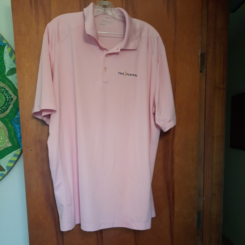 Nike Golf Dri Fit Performance Polo  XL TPC Sawgrass The Players Pink