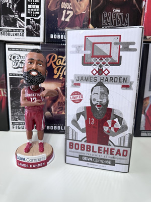 James Harden Fear the Beard Rockets Limited Edition BBVA Compass Bobblehead RARE