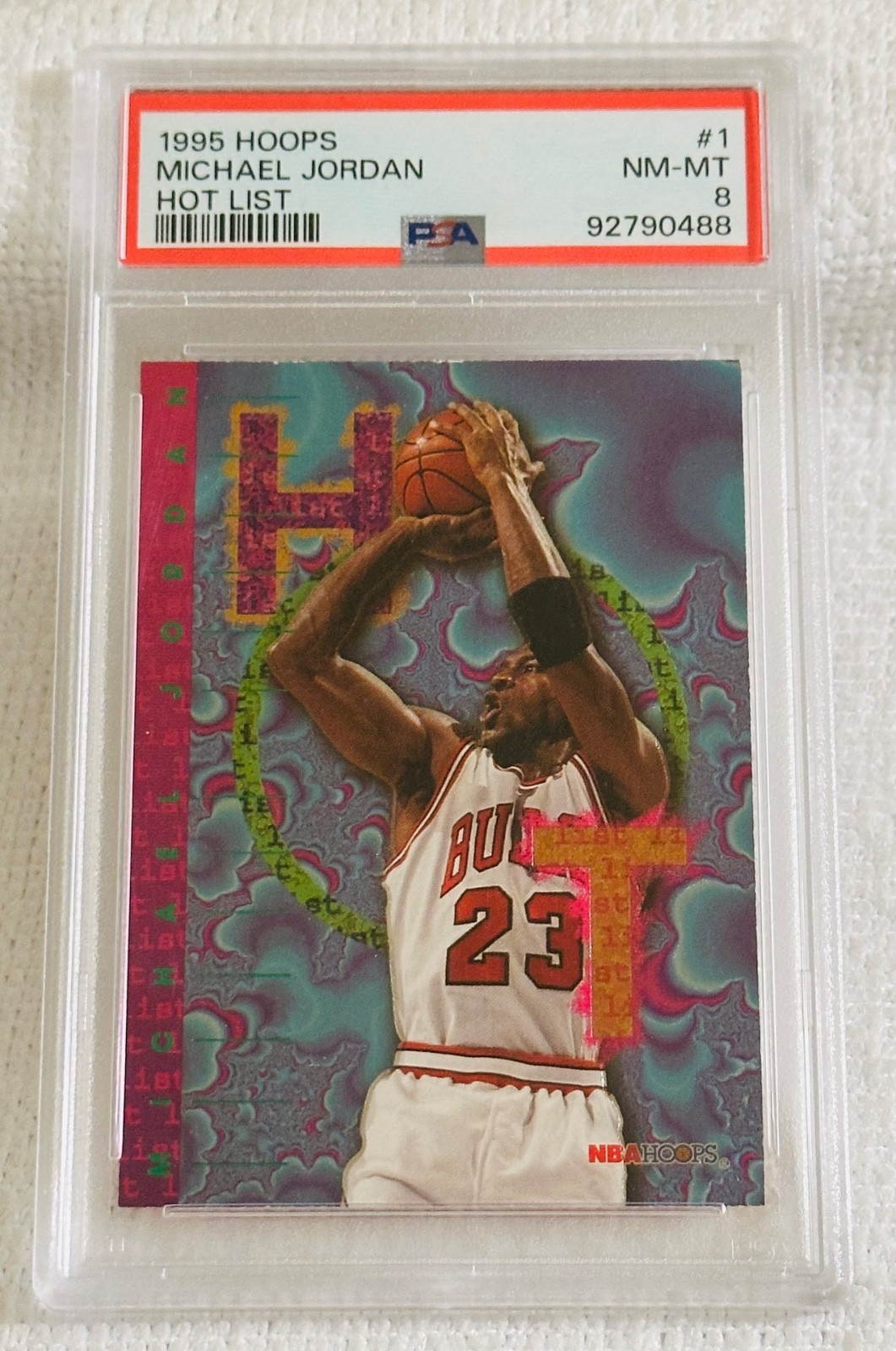 1995 HOOPS MICHAEL JORDAN HOT LIST #1 PSA 8
