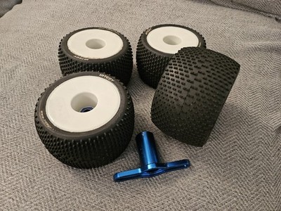Integy 23mm Wheels w/ Proline Bow-Tie #1113 5.68x3.32 Tires Traxxas Emaxx TMaxx