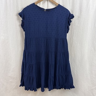 Emory Park Baby Doll Shift Mini Dress Navy Blue Women s - Size Small