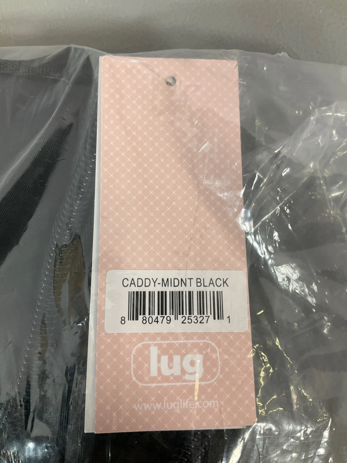 Lug Midnight Black Toiletry Case - Compact Hanging Organizer with Zipper Closure