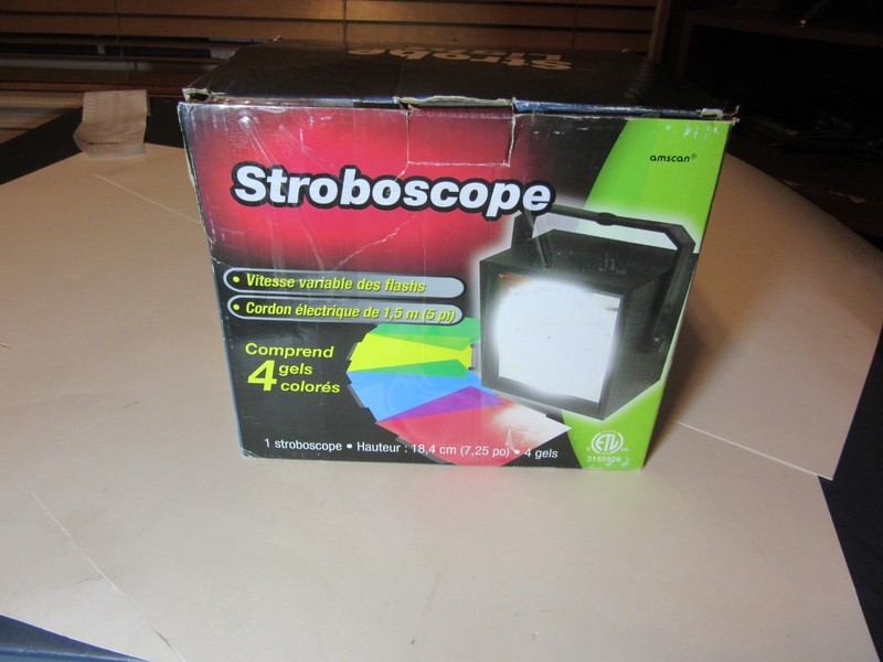 Amscan Xenon Strobe Light Works Great, Original  Box. Disco, Party, DJ