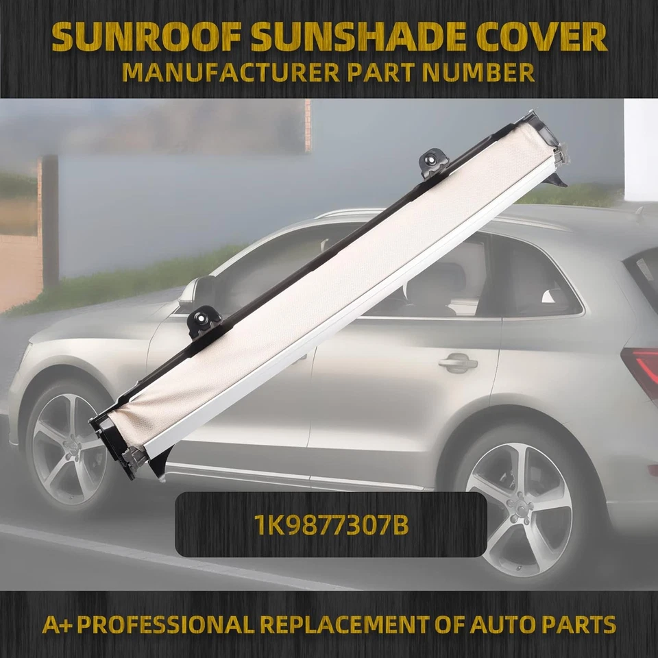 Beige Panoramic Sunroof Shade for 2008-2017 VW Jetta Golf Tiguan Sharan Audi Q5 - Image 2 of 4