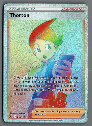 Thorton (Secret) 210/196 SWSH11: Lost Origin Holo Pokemon Card