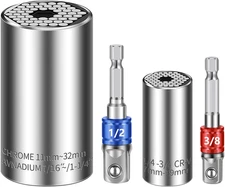 Universal Socket Set (7-19Mm 11-32Mm) Super Socket for Unscrew Any Bolt Tools wi