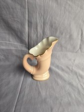 Vintage Lenox Pink Porcelain Pitcher Scalloped Gold Trim Made in USA #19