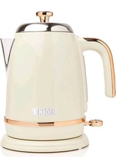 Haden - Salcombe Cream & Copper Kettle - Rapid Boil - 360 Cordless -Steel - 1.7L
