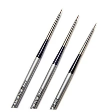 AIT Art Select Round Detail Paint Brushes, Size Pack of 3, Pure Russian Red 3/0