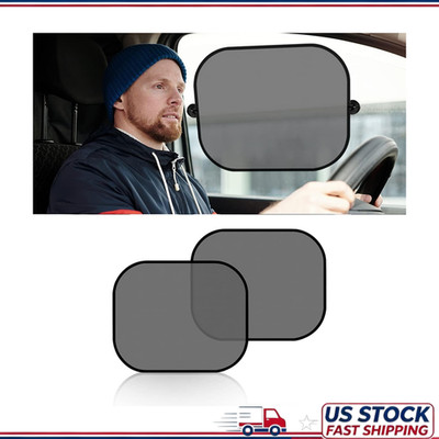 2PCS Small Car Window Sunshades, UV-Blocking Mesh, Anti-Glare, Removable