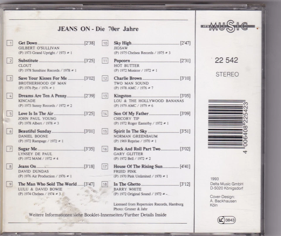 -2322- Jeans On - Die 70er Jahre -CD- near mint - Bild 2 von 2