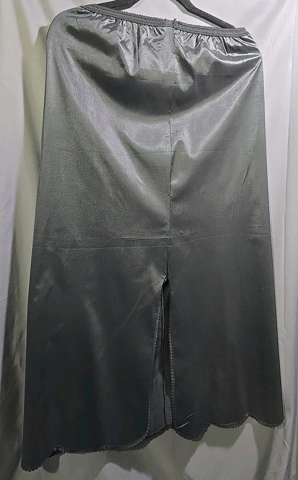 Винтажная черная тафта Half Slip Komar шумная качающаяся талия длина 28–36 дюймов 37 дюймов - Изображение 3 из 4