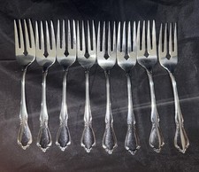 CHATEAU Oneida USA Stainless Glossy Vintage Flatware - 8 Salad Forks