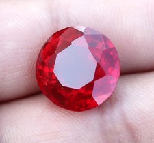 Certified 13.00 Ct. Natural Beautiful Burma Red Ruby Round Cut Loose Gemstone