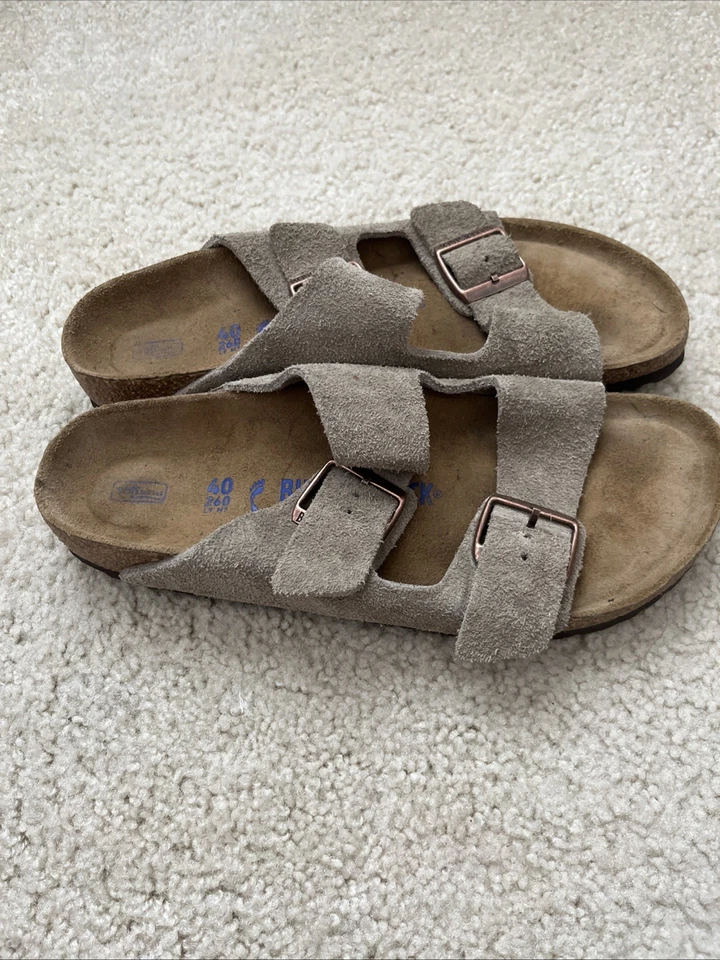 Birkenstock Arizona Women's Size 9 US 40 EU Taupe Suede Sandals - Image 2 of 4