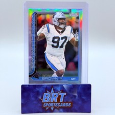 2025 Topps Chrome Football Bobby Brown III Refractor Carolina Panthers #46