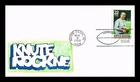 DR JIM STAMPS US COVER KNUTE ROCKNE NOTRE DAME FOOTBALL FDC HAND COLORED