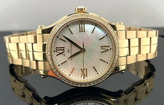 EXKLUSIVE DAMENUHR MIT 48 DIAMANTEN ca. 0 27 CT WEIß / SI SCHMUCKJAGD
