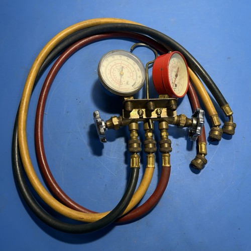 JB Industries HVAC Manifold Gauge Set R-12 R-22 R-502 Brass Made in USA