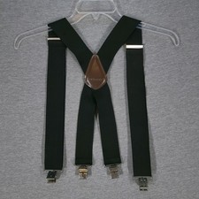 Carhartt Suspenders Mens Black Adjustable Elastic Workwear Heavy Duty Clips 4410