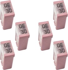 6PCS 30A 32V Mini Slotted Automotive MCASE Shaped Cartridge Fuse Kit, Micro Cart