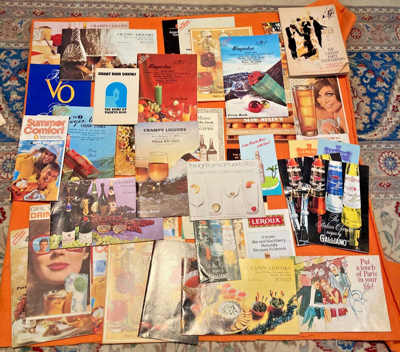37 Vintage Cocktail Mixer Booklets & Pamphlets ~ Bartender Guide Liquor Recipes!